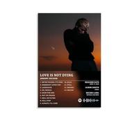 HAUSRENWRHHT Póster de Jeremy Zucker con texto en inglés "Love Is Not Dying Tracklist" para pared, lienzo estético, vintage, pintura decorativa para sala de estar, dormitorio, 50 x 75 cm, estilo sin