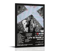 HAUSRENWRHHT Póster de Lil Uzi Vert Album Luv Is Rage 2 (Deluxe) para pared, lienzo estético, vintage, póster decorativo para sala de estar, dormitorio, 30 x 45 cm, estilo marco