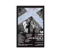 HAUSRENWRHHT Póster de Lil Uzi Vert Album Luv Is Rage 2 (Deluxe) para pared, lienzo estético, vintage, póster decorativo para sala de estar, dormitorio, 30 x 45 cm, estilo sin marco
