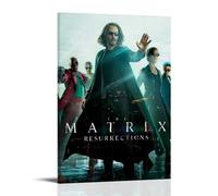 HAUSRENWRHHT Póster de The Matrix Resurrections para pared, lienzo estético, vintage, pintura decorativa para sala de estar, dormitorio, 60 x 90 cm, estilo marco