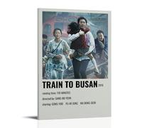 HAUSRENWRHHT Póster de Train To Busan para pared, lienzo estético, vintage, pintura decorativa para sala de estar, dormitorio, 50 x 75 cm, estilo marco
