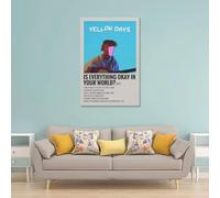 HAUSRENWRHHT Póster de Yellow Days Album Is Everything Okay In Your World - Póster decorativo para pared, diseño vintage estético para sala de estar, dormitorio, 50 x 75 cm, estilo sin marco