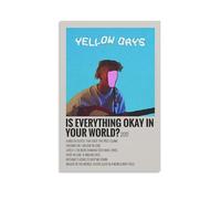 HAUSRENWRHHT Póster de Yellow Days Album Is Everything Okay In Your World - Póster decorativo para pared, lienzo estético, vintage, pintura decorativa para sala de estar, dormitorio, 40 x 60 cm