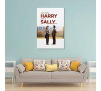 HAUSRENWRHHT Póster decorativo con texto en inglés "When Harry Met Sally..." 2 pósteres decorativos para sala de estar, dormitorio, 50 x 75 cm, estilo sin marco