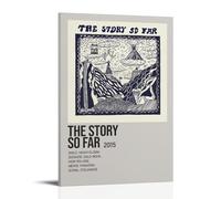 HAUSRENWRHHT The Story So Far - Póster de álbum de música para pared, lienzo estético, vintage, pintura decorativa para sala de estar, dormitorio, 50 x 75 cm, estilo marco