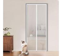 Haustiersicher Verbesserte Katzengittertür 100x220cm, Haustiersichere Gittertür Mit Beidseitigem Reißverschluss, Freiheit Für Katze Und Hund, Ist Ideal Für Die Balkontür, Schlafzimmer, Küchentür(120x2