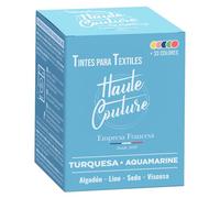 HAUTE COUTURE - Tinte para Ropa y Textil Azul - 350g - Turquesa - Tinte Textil Todo en uno - Listo Para Teñir Ropa y Tejidos
