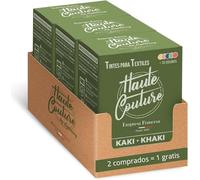 HAUTE COUTURE - Tinte para Ropa y Textil Verde - 3 x 350g - Verde Caqui - Tinte Textil Todo en uno - Listo Para Teñir Ropa y Tejidos