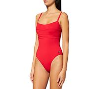 Haute pression A1001 - Maillot de bain une pièce - Uni - Femme - Rouge,FR: 46 (Taille faricant: 46)