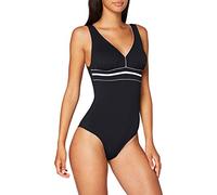 Haute pression A8001, Maillot de bain une pièce Multicolore Femme, Noir (Noir/Blanc), 54 (Taille fabricant: 52)