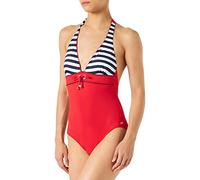 Haute Pression Y1006 - Traje de baño de una Pieza para Mujer, Color Rouge (rayé Marine), Talla 36