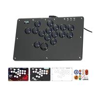 Haute42 - Controlador sin palanca, control sin palanca U16 con interruptores de perfil bajo de cristal Kailh, controlador de arcade sin palanca, lucha callejera para PC/PS3/PS4/Switch compatible con
