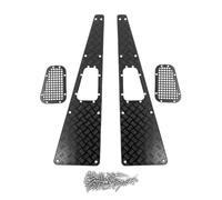 HAUTFENM 1/10 RC Crawler Metal Anti Skid Plate Inmille Accedente de actualización Part Compatible con Varios Modelos de rastreadores(Black)
