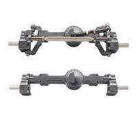 HAUTFENM 1/12 RC Car Metal Portal Axle Juego MN99S MN Piezas de actualización Delantera y Trasera compatibles con Varios Modelos(Grey)