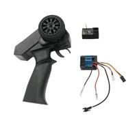 HAUTFENM 2Ch 2.4g transmisor y Receptor Conjunto con 50A ESC Compatible para MN111 MN99S MN78 MN86 MN128 C14 C24 C54 B14 B16 B36 Partes de automóvil RC(1 Set)