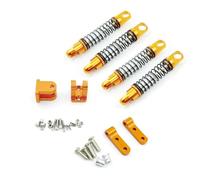 HAUTFENM D12 D42 Ampliar Amortiguador de Metal Dumperador Trasero para el automóvil RC con Asiento de Montaje se Adapta a Varios Modelos de 1 Escala de 10(4pcs Yellow)