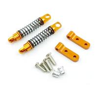 HAUTFENM D12 D42 Ampliar Amortiguador de Metal Dumperador Trasero para el automóvil RC con Asiento de Montaje se Adapta a Varios Modelos de 1 Escala de 10(2pcs Rear Yellow)