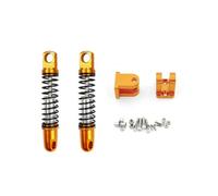 HAUTFENM D12 D42 Ampliar Amortiguador de Metal Dumperador Trasero para el automóvil RC con Asiento de Montaje se Adapta a Varios Modelos de 1 Escala de 10(2pcs Front Yellow)