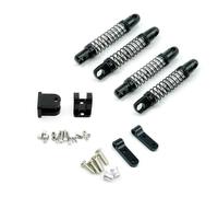 HAUTFENM D12 D42 Ampliar Amortiguador de Metal Dumperador Trasero para el automóvil RC con Asiento de Montaje se Adapta a Varios Modelos de 1 Escala de 10(4pcs Black)