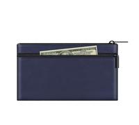 HAUTOCO Bolsas de dinero con cremallera de 280 mm x 155 mm, bolsas de dinero en efectivo para banca, piel sintética, doble bolsillo, cartera para dinero en efectivo, monedas de recibo, cosméticos