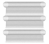 HAUTOCO Juego de 100 llaveros de 25 mm con cadena y anillas, para manualidades, bisutería