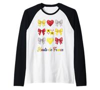 Hauts De France Coquette Bow Chicas Camiseta Manga Raglan