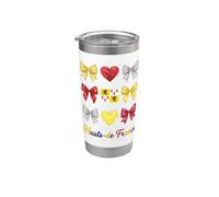 Hauts De France Coquette Bow Chicas Vaso térmico de acero inoxidable de doble pared