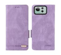Hauw Funda para ASUS Zenfone 12 Ultra,Funda Plegable para Teléfono con Ranura para Tarjeta y Cierre Magnético Lateral Compatible con ASUS Zenfone 12 Ultra,Morado