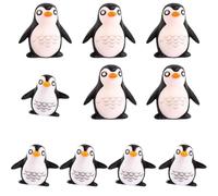 HAUZMLL 10pcs Lindos Pingüinos Decorativos Ornamentos, Mini Pingüinos Figuritas Set Dibujos Animados Ornamentos Decorativos Productos para Decoración del Hogar y Automóvil Decoración de Pastel de