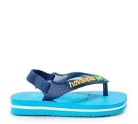 Havaianas Baby Brasil Logo II, Sandalias Unisex Bebé, Turquoise/Navy Blue, 19