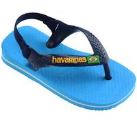 Havaianas Baby Brasil Logo II, Sandalias Unisex Bebé, Turquoise/Navy Blue, 25/26