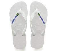 Havaianas - Brasil Logo, Chanclas Icónicas, Cómodas y Duraderas, Tiras con Bandera de Brasil y Suela Antideslizante con Franjas de Colores, Adultos Unisex