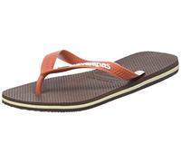 Havaianas Brasil Logo, Chanclas Unisex adulto, Dark Brown Ceramic, 35/36 EU