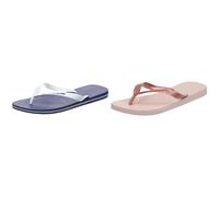 Havaianas Brasil Logo, Chanclas Unisex Adulto, Azul Navy Blue, 37/38 EU Top Tiras, Chanclas Mujer, Rosa de Ballet, 37/38 EU