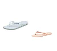 Havaianas Brasil Logo, Chanclas Unisex Adulto, Blanco, 37/38 EU Slim, Chanclas Mujer, Ballet Rose, 37/38 EU
