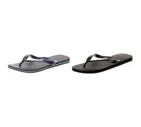 Havaianas Brasil Logo, Chanclas Unisex Adulto, Navy Blue, 37/38 EU Top, Chanclas Unisex adulto, Black 4000029 0090, 37/38 EU