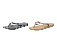 Havaianas Brasil Logo, Chanclas Unisex Adulto, Navy Blue, 37/38 EU Top Tiras, Chanclas para Mujer, Dorado (Rose Gold), 37/38 EU