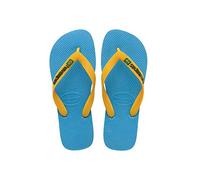 Havaianas Brasil Logo, Chanclas Unisex adulto, Turquoise Citrus Yellow, 43/44 EU