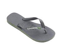 Havaianas Brasil Logo (Mini Me), Chanclas Unisex niños, Steel Grey/Steel Grey, 25/26 EU