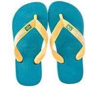 Havaianas Brasil Logo (Mini Me), Chanclas Unisex niños, Vibe Green, 23/24 EU