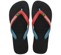 Havaianas Brasil Mix, Chanclas Cómodas, Duraderas y Ligeras, con Suela Antideslizante Unisex adulto, Black Red Ruby, 39/40 EU