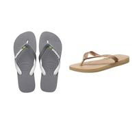 Havaianas Brasil Mix, Chanclas Unisex adulto, Color: Gris Acero/Blanco, Talla: 39/40 EU Top Tiras, Chanclas para Mujer, Dorado (Rose Gold), 39/40 EU