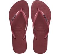 HAVAIANAS Chanclas HAV SLIM LOGO METÁLICO. Color burdeos