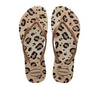 Havaianas Chanclas para mujer con estampado de leopardo, beige, 37 EU