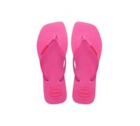 Havaianas Chanclas para mujer Slim Square Logo Pop Up Square Toe, Flux Rosa, 38.5/39 EU