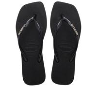 Havaianas - Chanclas y sandalias mujer - Slim Square Logo Metallic Black/Silver 2 para Mujer - Talla 39 - 40 - Negro Negro 39 - 40