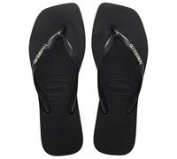 Havaianas - Chanclas y sandalias mujer - Slim Square Logo Metallic Black/Silver 2 para Mujer - Talla 41 - 42 - Negro Negro 41 - 42