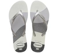 Havaianas - Fantasia Gloss, Chanclas Cómodas, Minimalistas y Versátiles, con Toques Brillantes, Mujer, White Silver, 41/42 EU