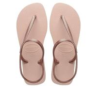 Havaianas - Flash Urban, Sandalias Cómodas, Elegantes y Versátiles, Cierre en Tobillo, Tiras Metálicas Cruzadas, Mujer, Ballet Rose Golden Blush, 37/38 EU