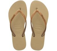 Havaianas HAV.Slim Glitter II - Sandalias para mujer, Arena/dorado claro metálico, 43/44 EU